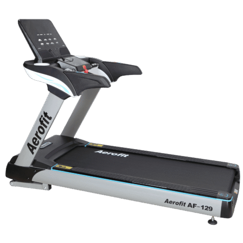 Aerofit AF-129 Treadmill for cardio workouts with speed and incline controls.
