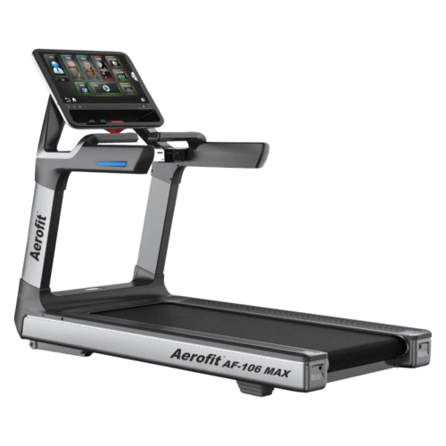 Aerofit AF-106 MAX Motorized Treadmill with advanced features for commercial use.