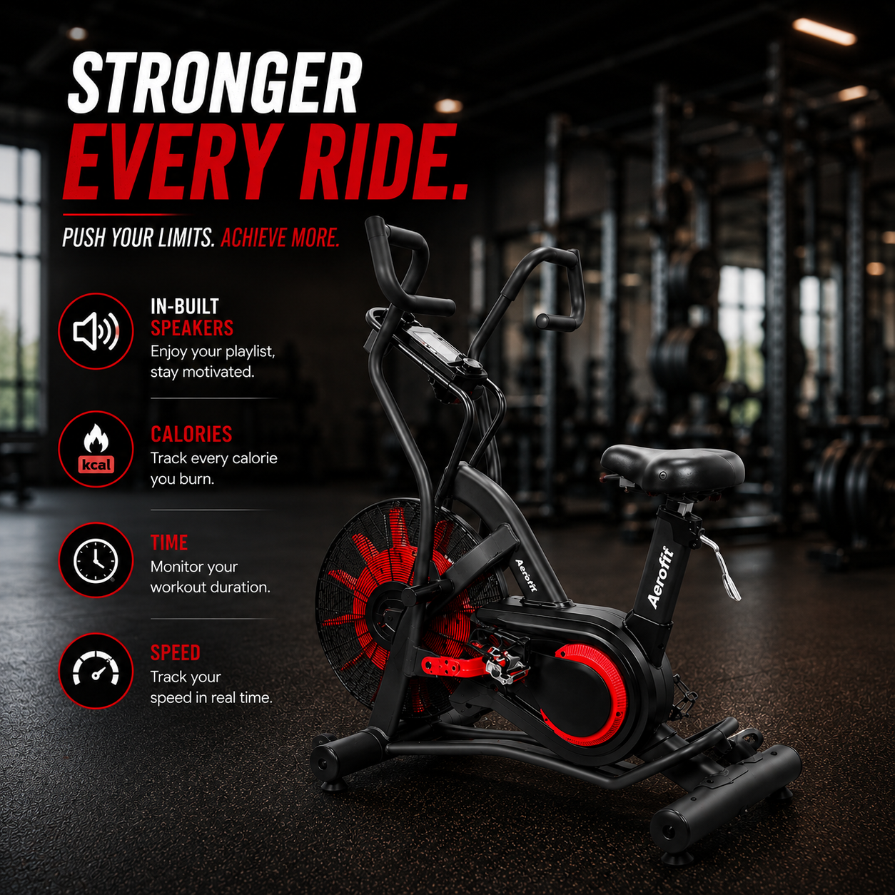 Aerofit AF-677 Commercial Gym Assault Air Bike