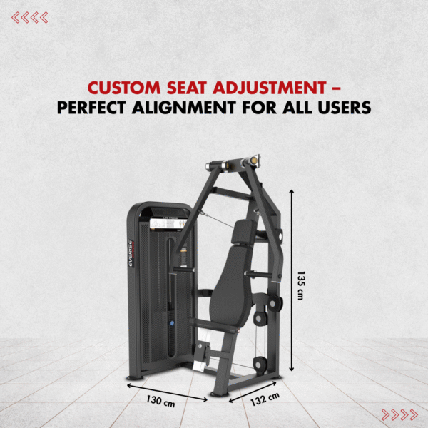 Everise Fitness Chest Press EV7021 (Evolution Series) - Image 3