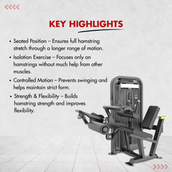 Everise Fitness Seated Leg Curl EV7002 (Evolution Series) - Image 5