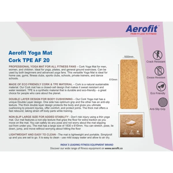 YOGA MAT TPE CORK - Image 3
