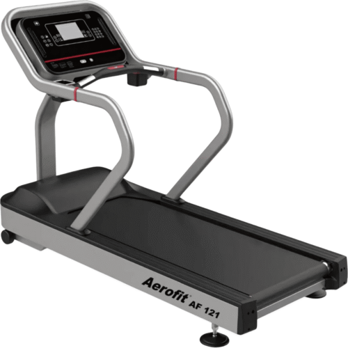 Aerofit AF-121 Motorized Treadmill featuring wide running surface and advanced digital console.