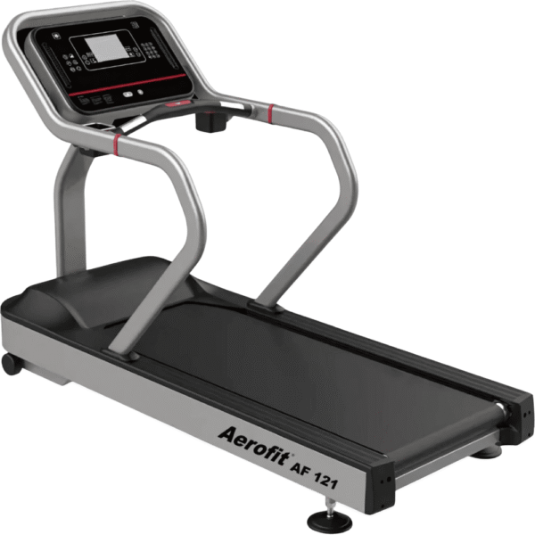 Aerofit AF-121 Motorized Treadmill featuring wide running surface and advanced digital console.