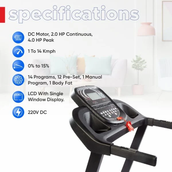 AEROFIT AF-442 Treadmill - Image 7