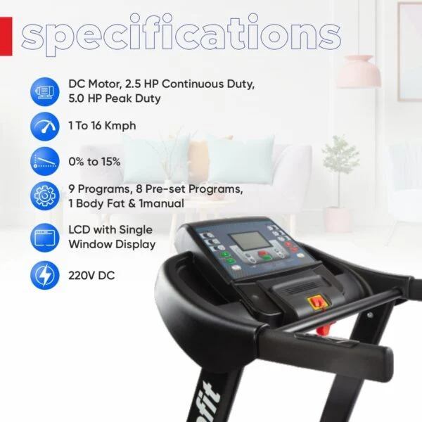 AEROFIT AF-444 Treadmill - Image 4