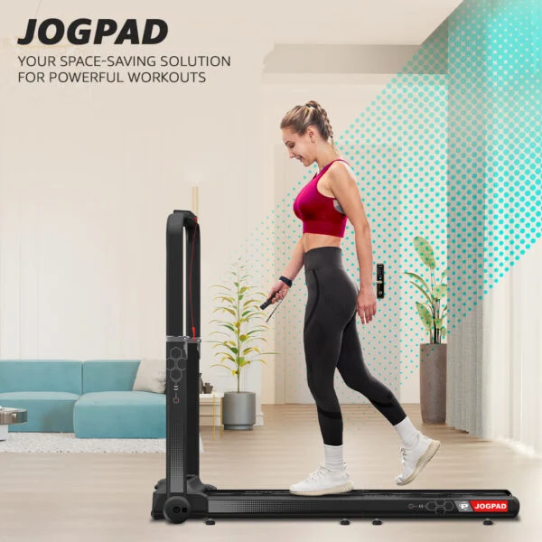 JogPad Motorized Treadmill with Remote Control and Adjustable Upright Post - Image 11