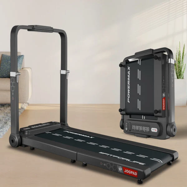 JogPad Motorized Treadmill with Remote Control and Adjustable Upright Post - Image 2