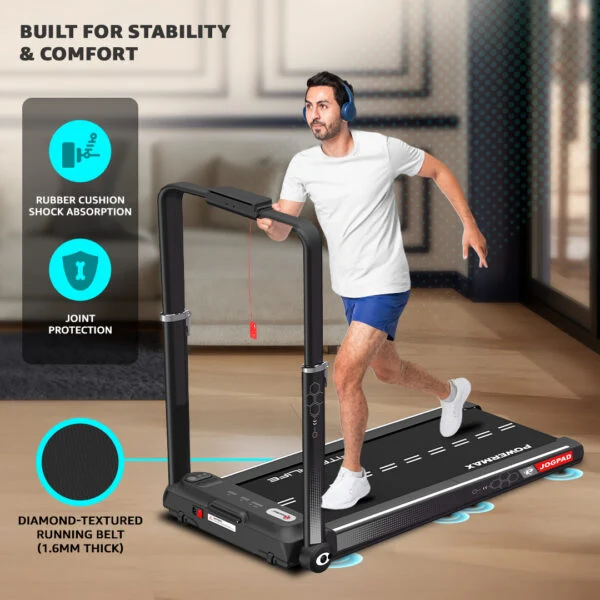 JogPad Motorized Treadmill with Remote Control and Adjustable Upright Post - Image 9