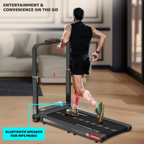 JogPad Motorized Treadmill with Remote Control and Adjustable Upright Post - Image 5
