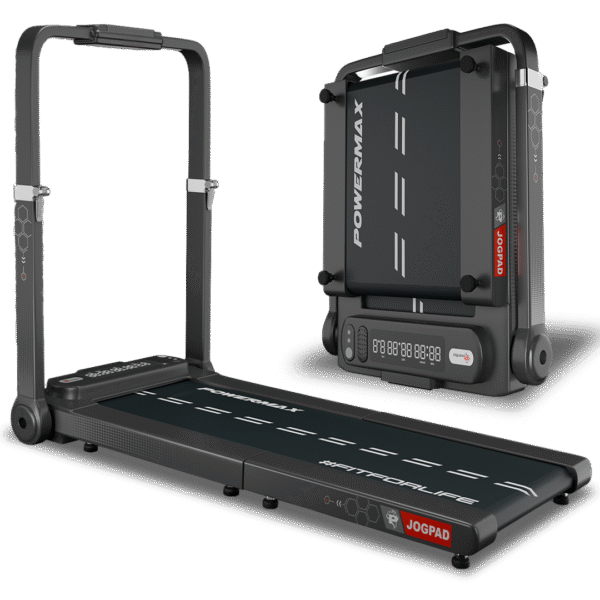 JogPad Motorized Treadmill with Remote Control and Adjustable Upright Post