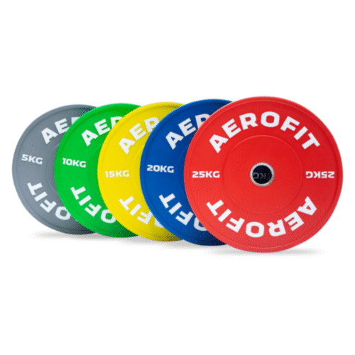 Aerofit Rubber Bumper Colour Plates 50 mm I Vibrant Color Finish I Precision-Molded Rubber I Competition-Style Dimensions
