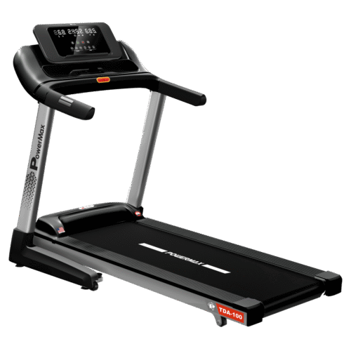 PowerMax Fitness TDA-100® Semi Auto lubrication Motorized Treadmill with Auto Incline