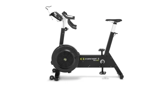Concept2 BikeErg indoor cycling bike full view on white background.