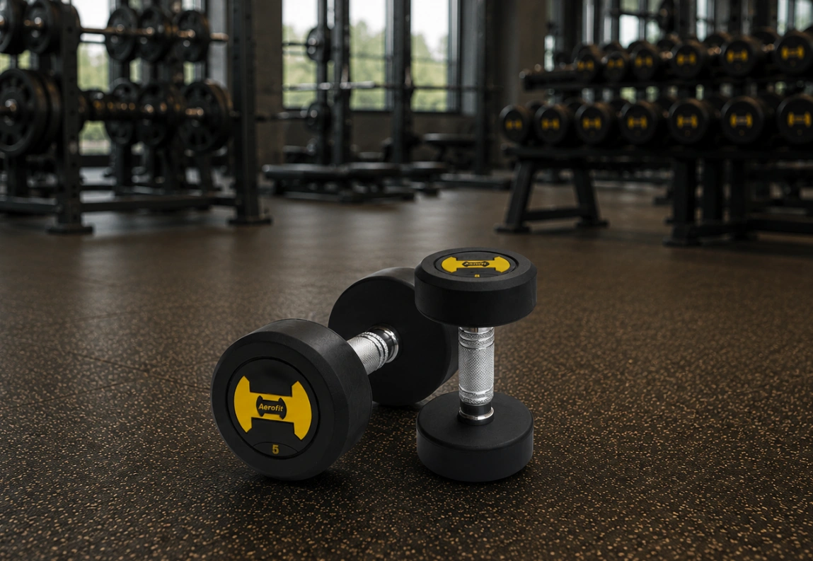 Commercial dumbbells for professional strength training