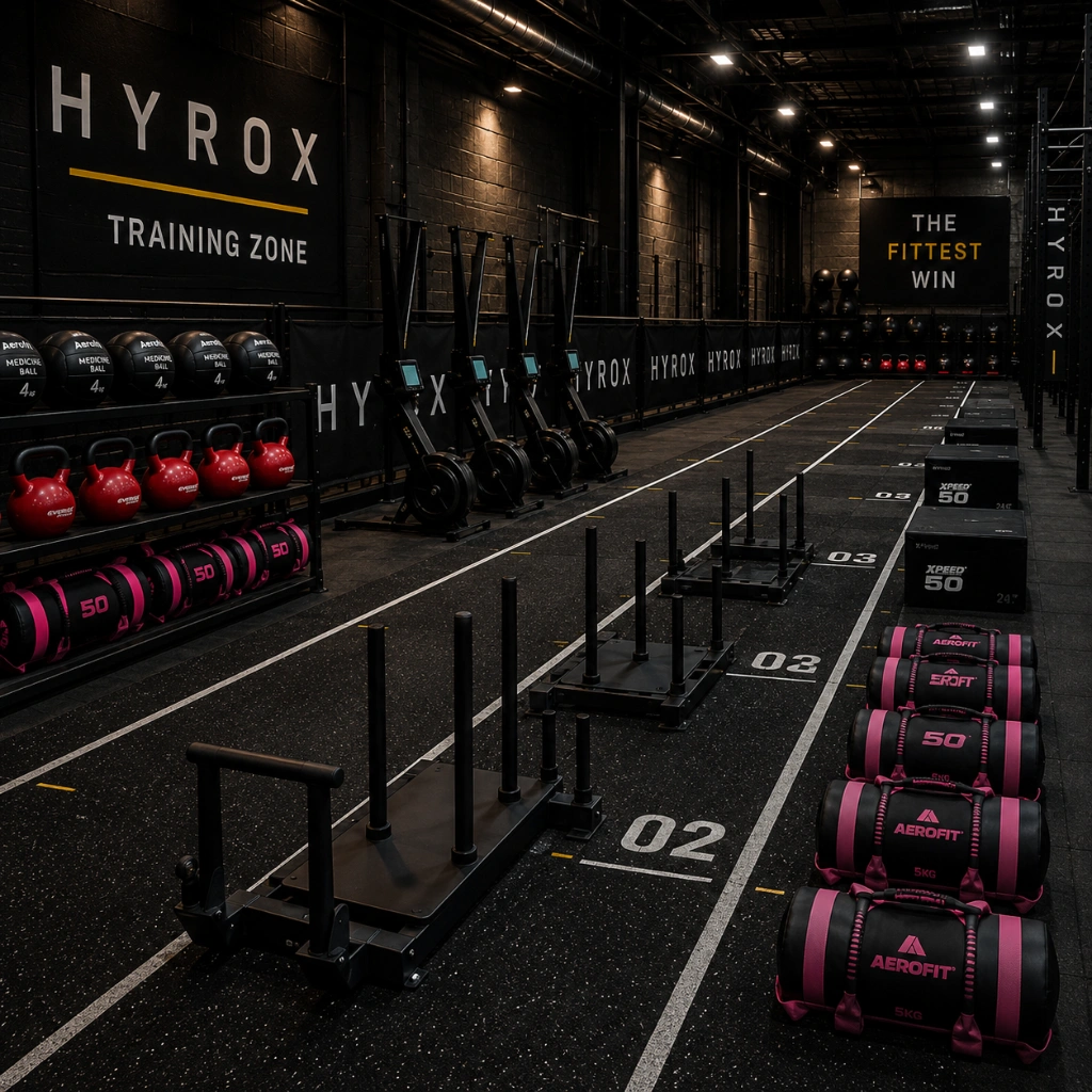 Hyrox Gym Equipment Setup