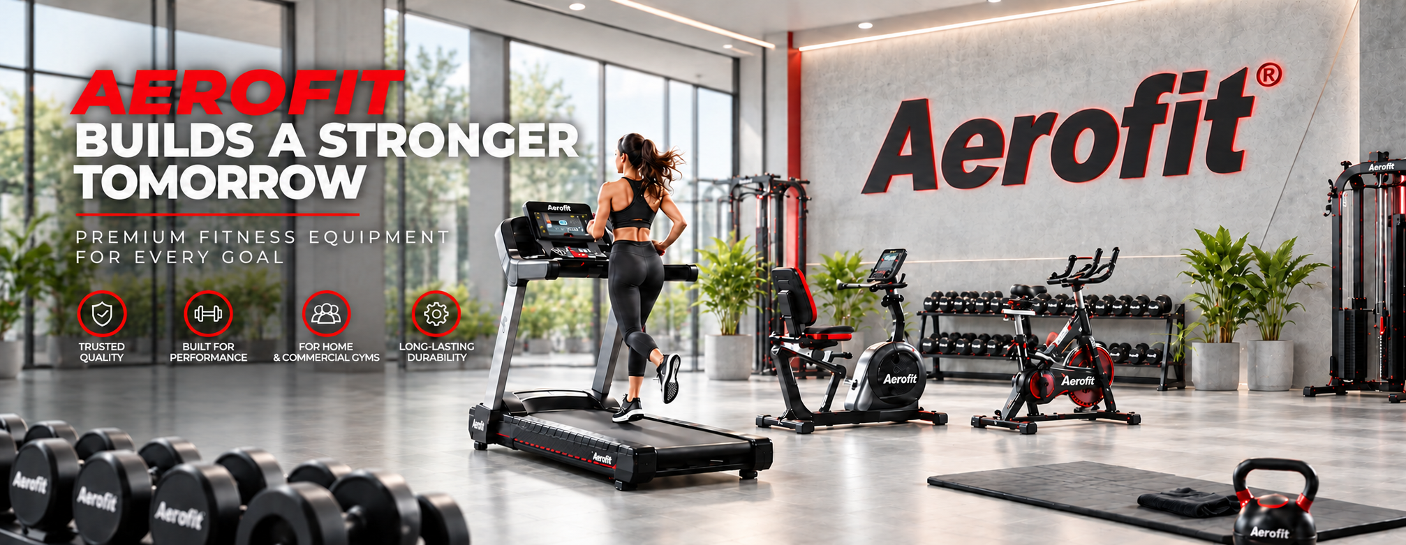 Aerofit gym banner, clean lower corner aerofit