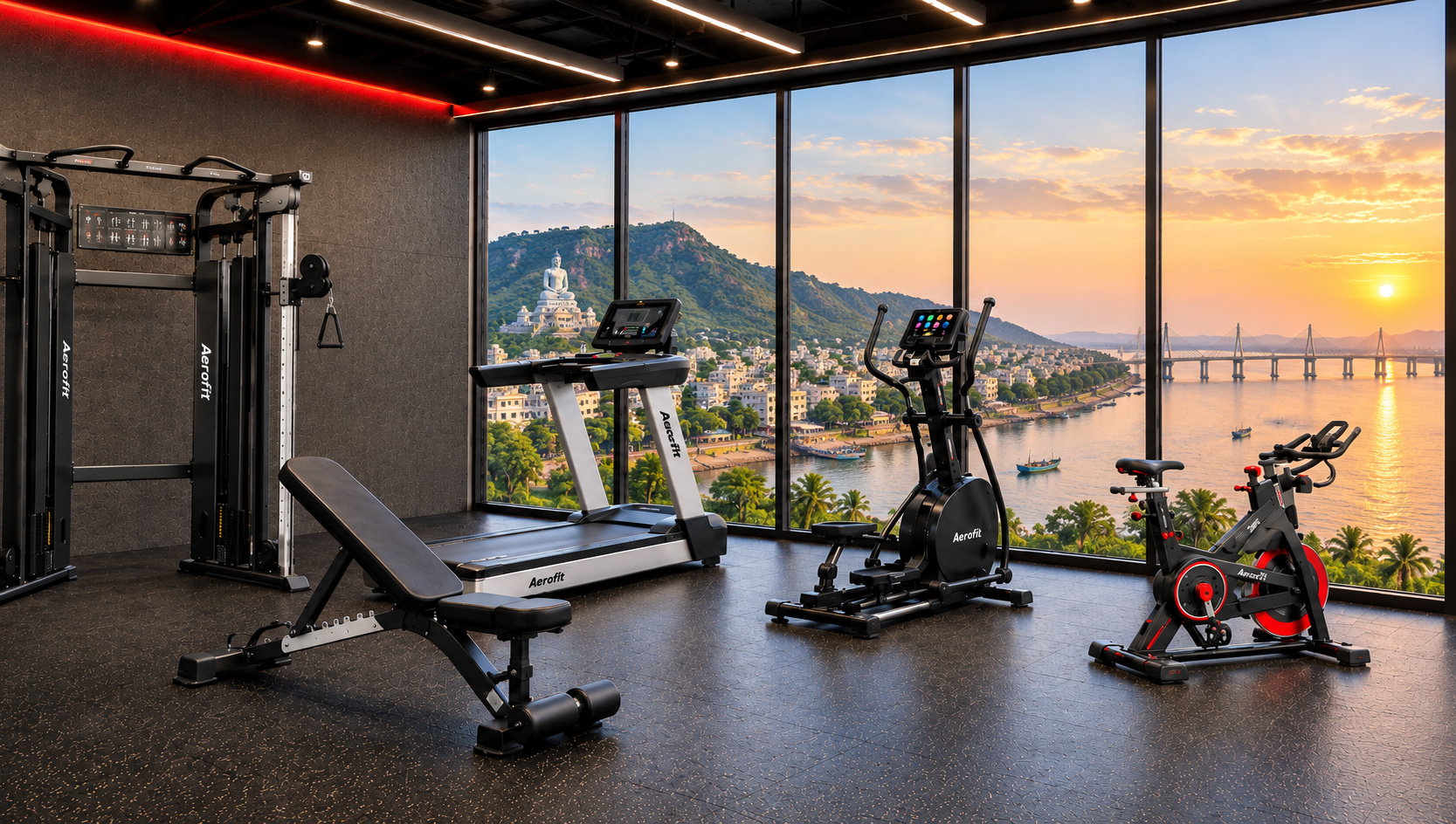 Metro Sports gym equipment supply and installation in Andhra Pradesh